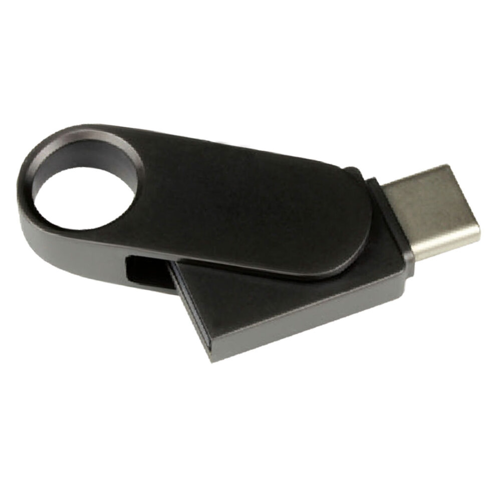 Bolkar Siyah 32 gb Mini Type-C Otg Metal USB Bellek - Siyah - görsel 2