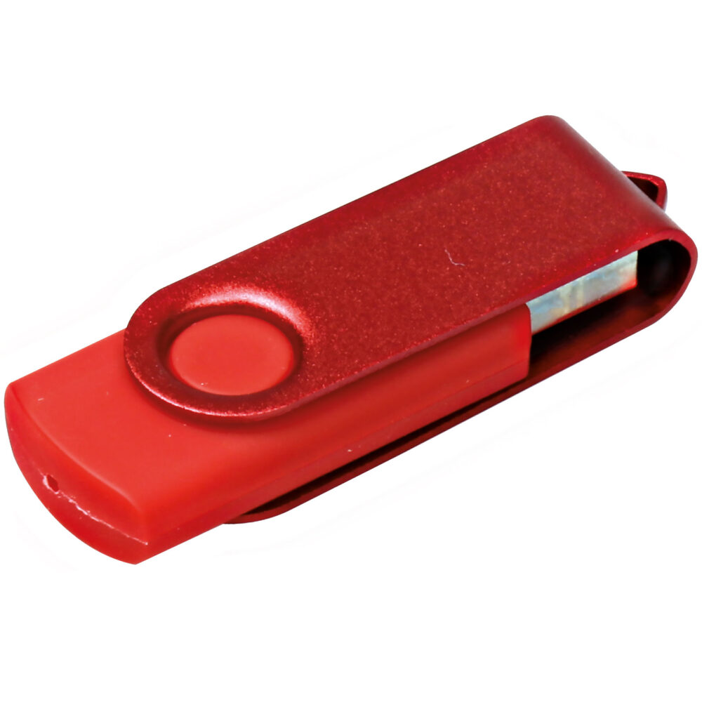 Eşrefoğulları Kırmızı Döner Kapaklı USB Bellek (32 gb) - Kırmızı logolu promosyon