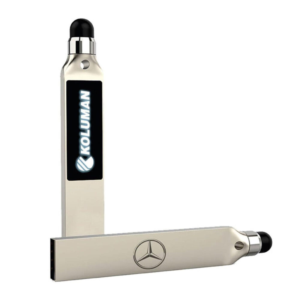 Ladin Gümüş Ledli USB Bellek (32 gb) - Gümüş - görsel 2