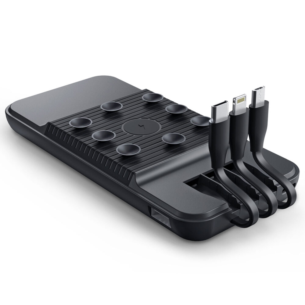Çiriş 10.000 mAh Siyah Wireless Standlı Powerbank - Siyah - görsel 2