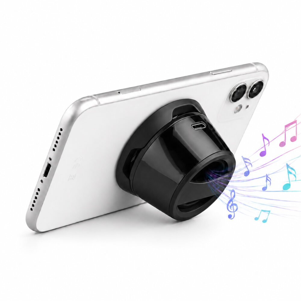 Nota Siyah Bluetooth Hoparlör - Siyah logolu promosyon