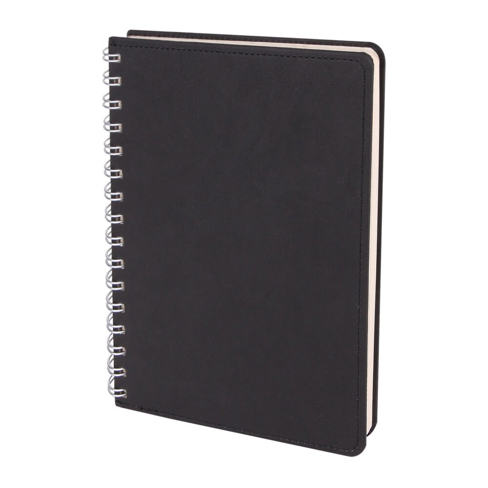 Batıkent Siyah Spiralli Tarihsiz Defter (15x21 cm) - Siyah logolu promosyon