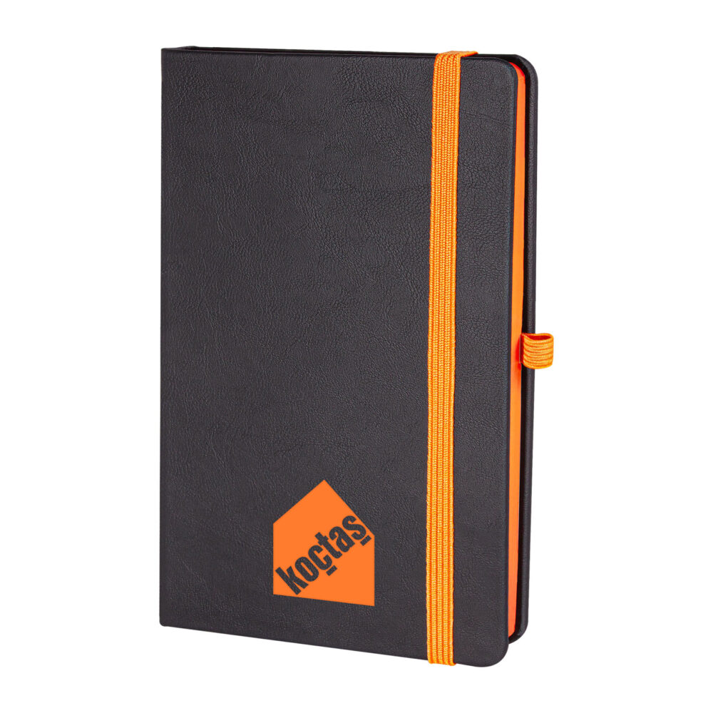 Tunalı Turuncu Tarihsiz Defter (13x21 cm) - Turuncu logolu promosyon