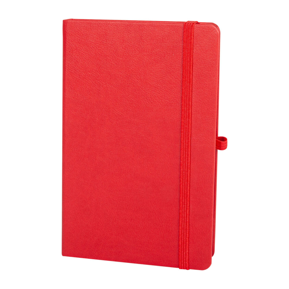 Dışkapı Kırmızı Tarihsiz Defter (13x21 cm) - Kırmızı logolu promosyon