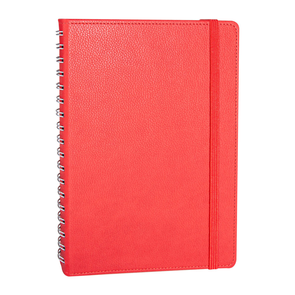 Söğütözü Kırmızı Spiralli Tarihsiz Defter (17x24 cm) - Kırmızı logolu promosyon