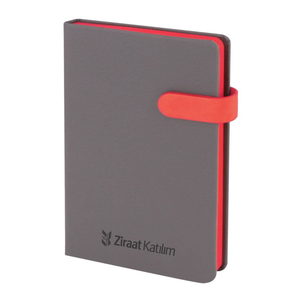 Oran Kırmızı Tarihsiz Defter (13x21 cm) - Kırmızı logolu promosyon