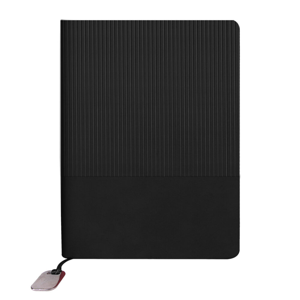 Dikmen Siyah Tarihsiz Defter (15x21 cm) - Siyah logolu promosyon