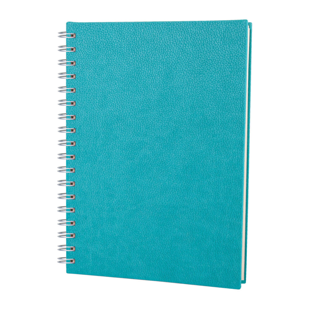Altındağ Turkuaz Kareli Spiralli Tarihsiz Defter (17x24 cm) - Turkuaz logolu promosyon