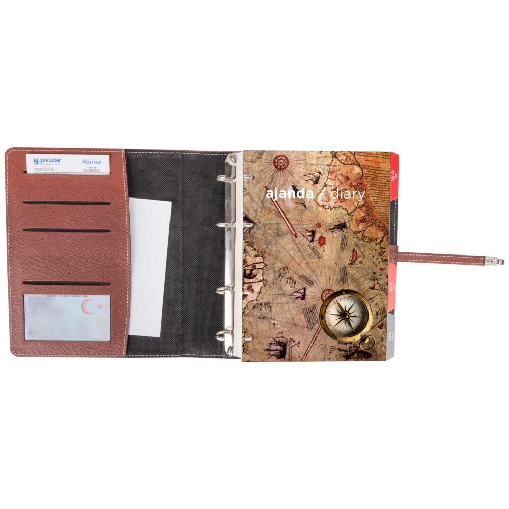 Mithatpaşa Kahverengi Organizer Ajanda (18x21,5cm) - Kahverengi - görsel 2