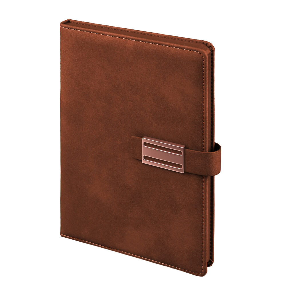 Akıncı Kahverengi Tarihsiz Defter (15x21 cm) - Kahverengi logolu promosyon