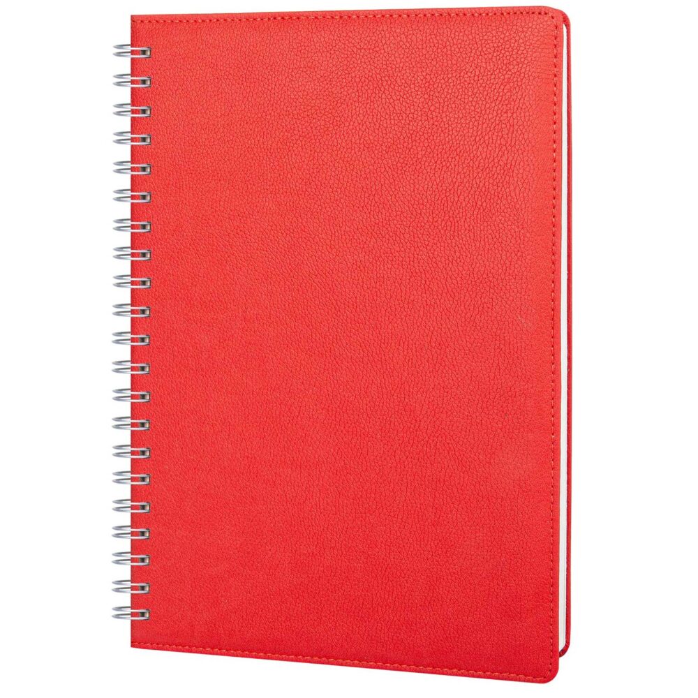 Kolej Kırmızı Spiralli Haftalık Planlayıcı (20x28 cm) - Kırmızı logolu promosyon