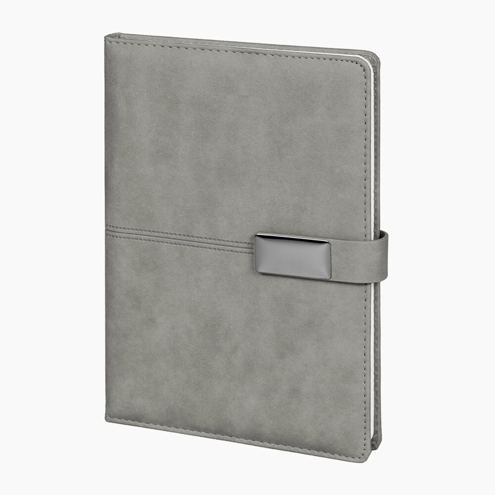 Beysukent Gri Tarihsiz Defter (15x21 cm) - Gri logolu promosyon