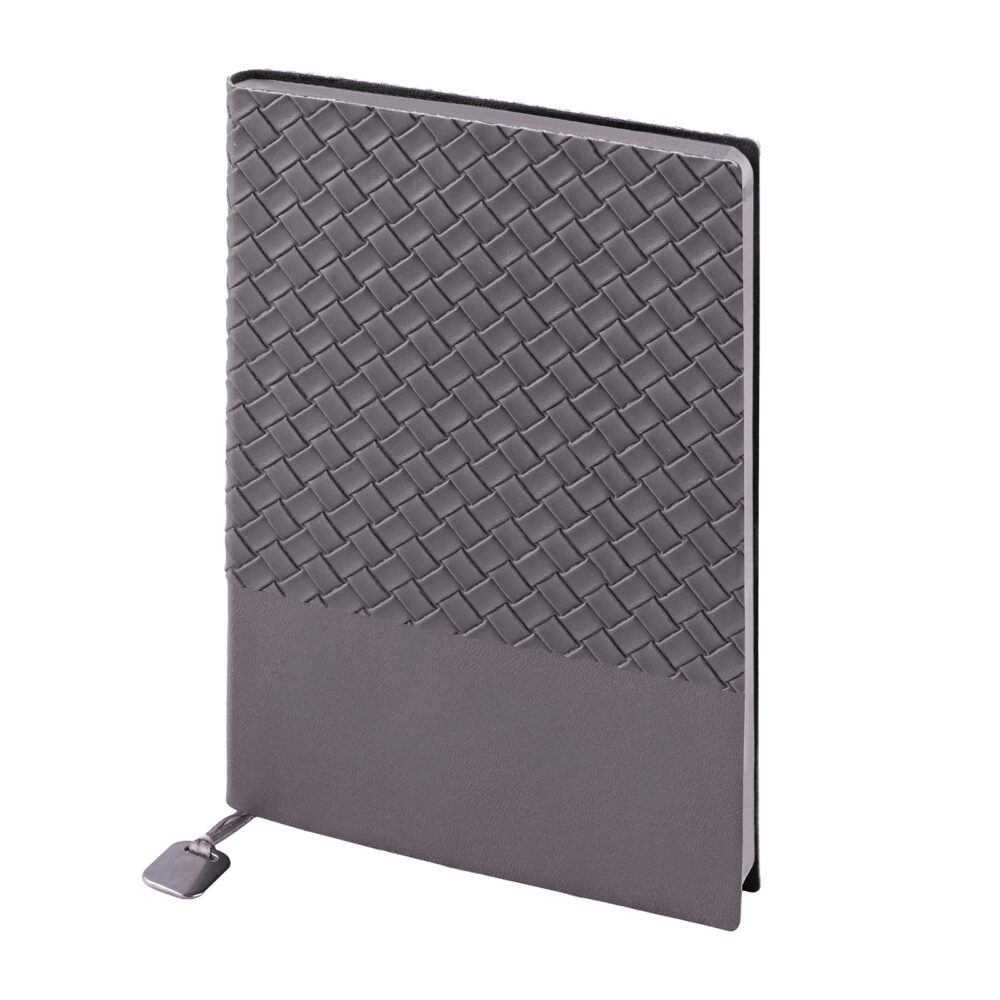Akay Gri Tarihsiz Defter (15x21 cm) - Gri logolu promosyon