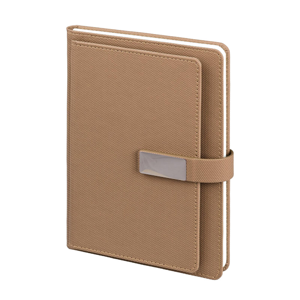 Bestekar Bej Tarihsiz Defter (15x21 cm) - Bej logolu promosyon