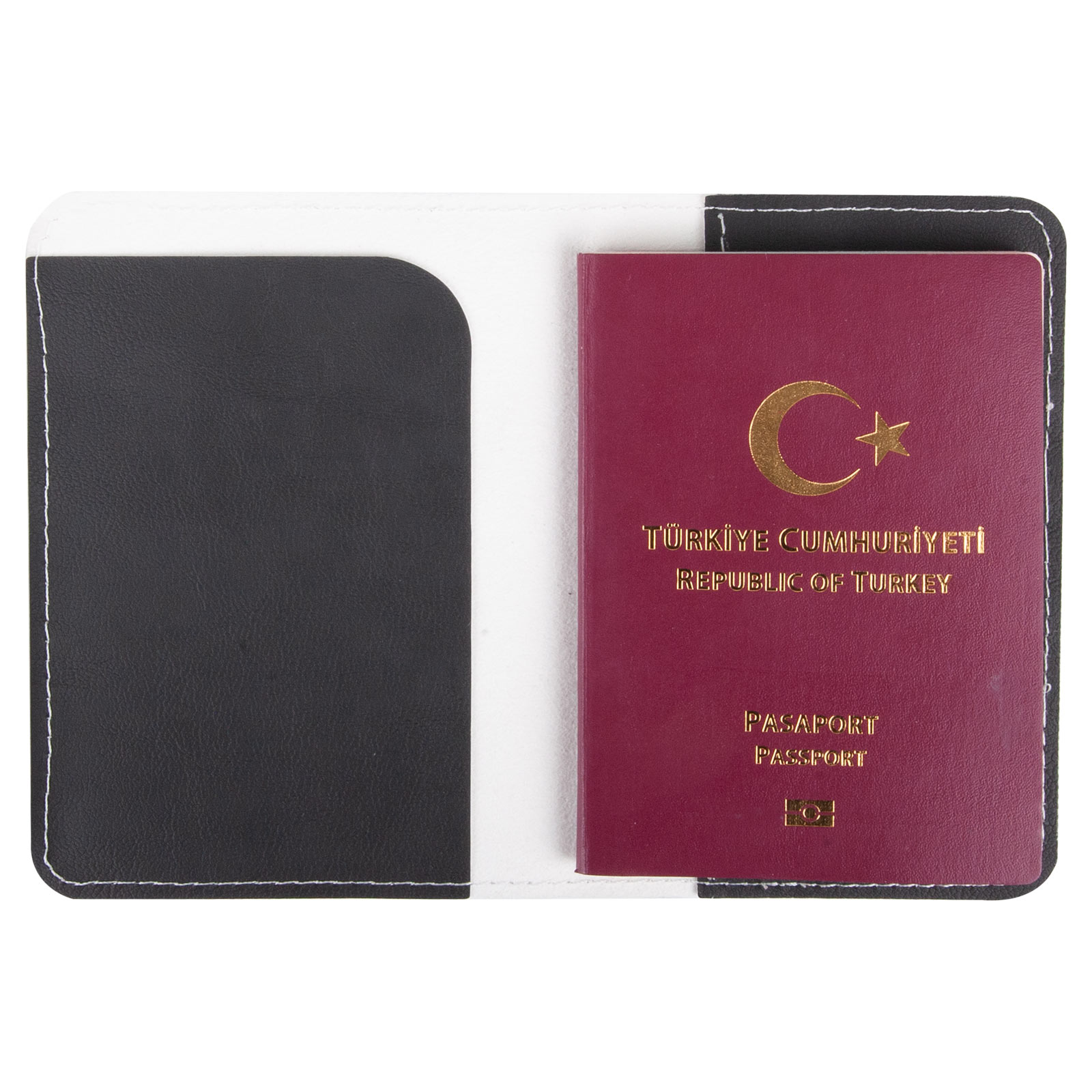 Pasaportluk Beyaz Deri - Beyaz logolu promosyon