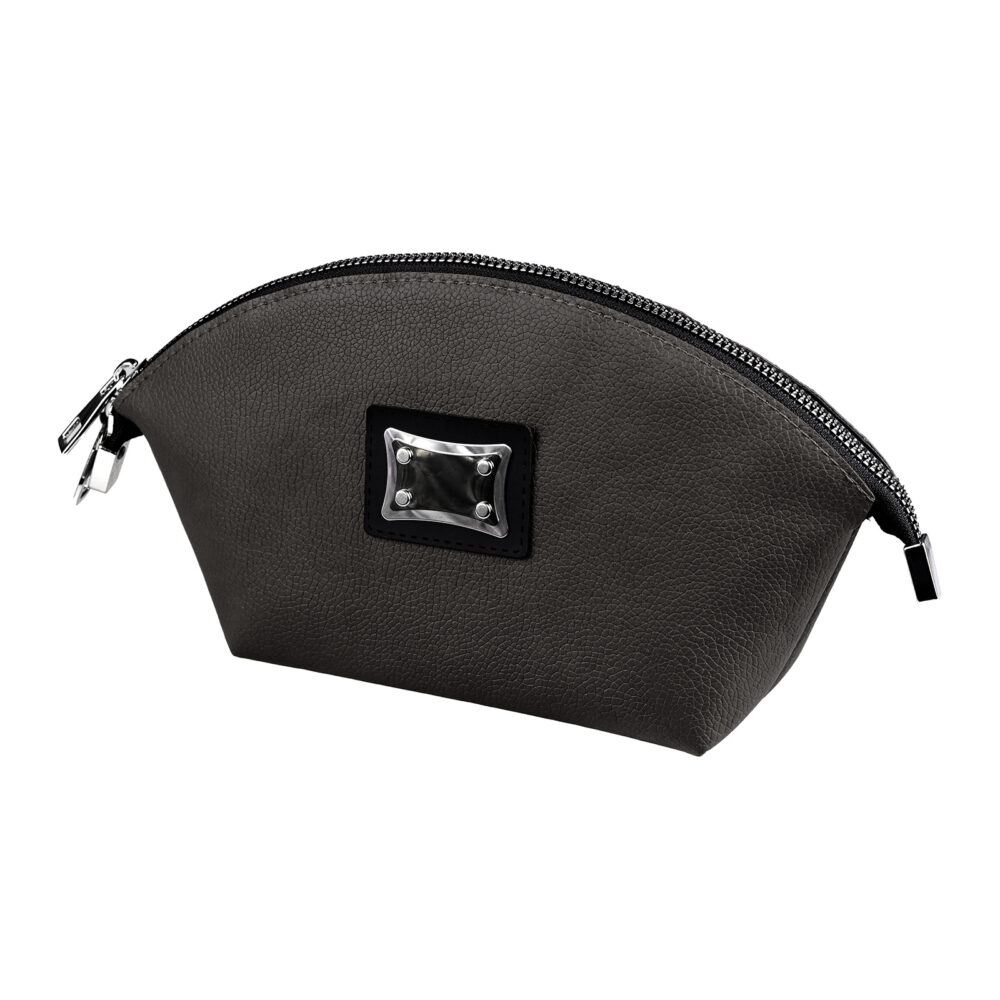 Erfelek Siyah Makyaj Çantası - Siyah logolu promosyon