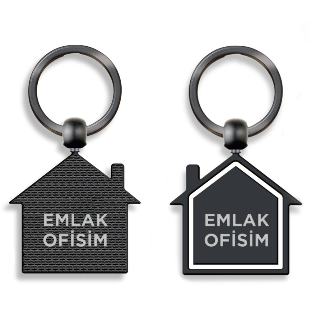 Laçin Çift Yön Metal Anahtarlık logolu promosyon