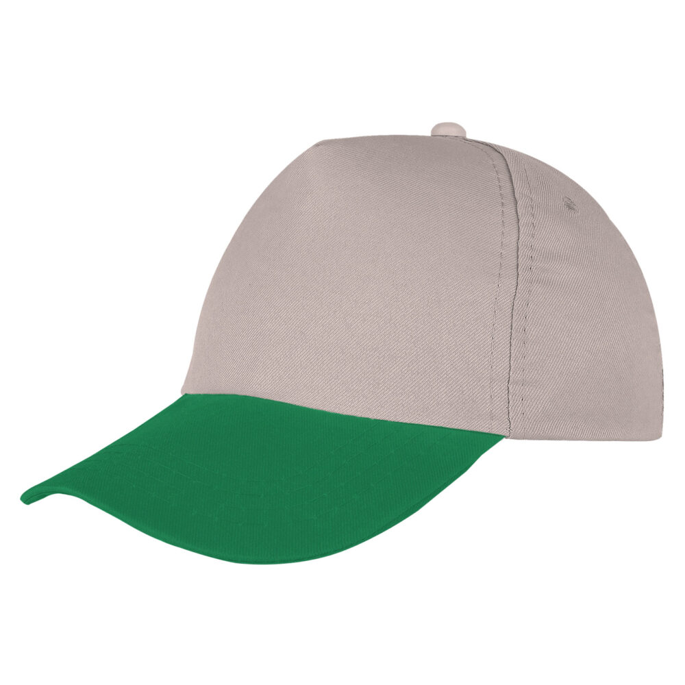 Papatya Bej-Yeşil Polyester Şapka - Bej - Yeşil logolu promosyon