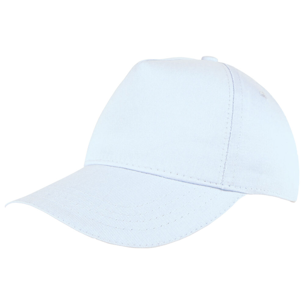 Kardelen Beyaz Cotton Kumaş Şapka - Beyaz logolu promosyon