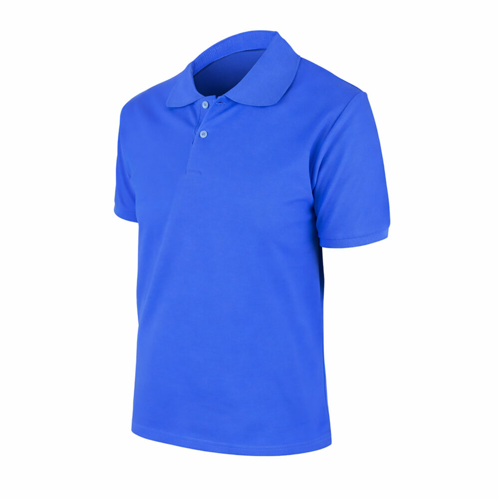 Begonya Saks Mavi XXL Polo Yaka Tişört - Saks Mavi logolu promosyon