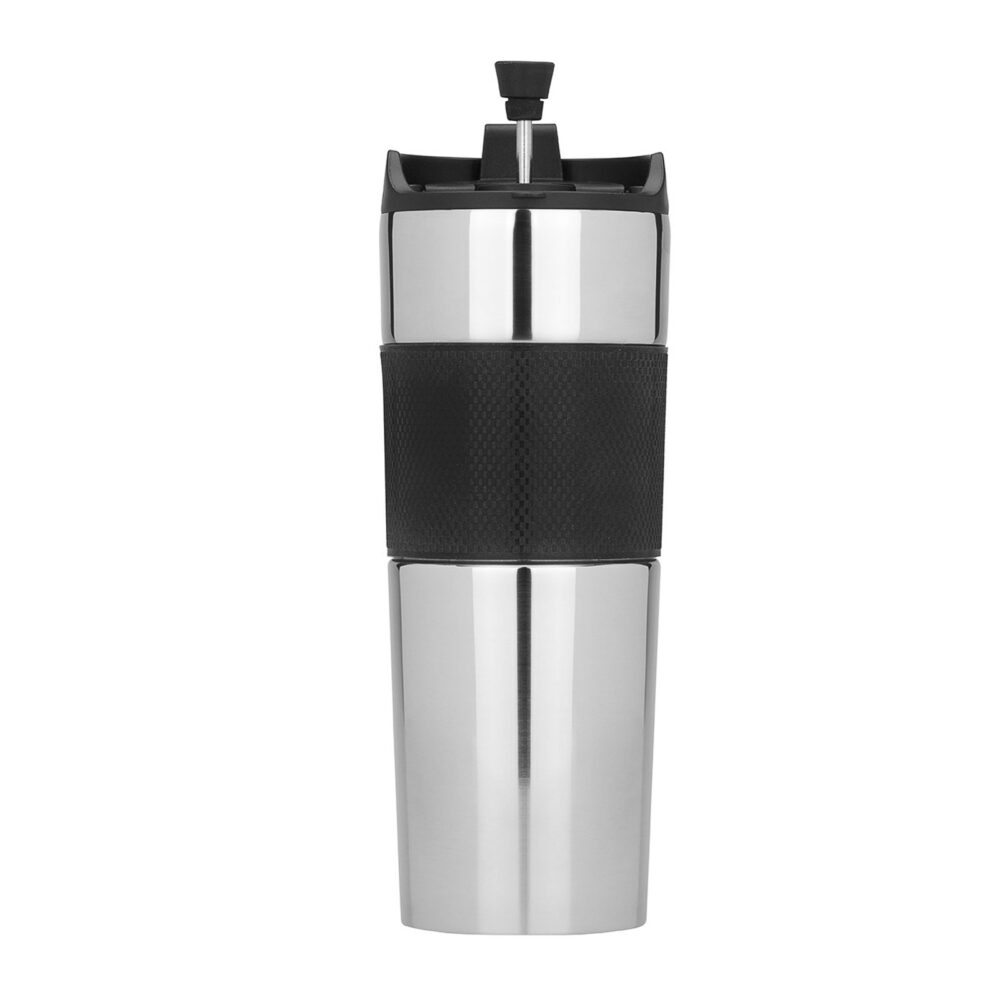 Cide Gümüş 500 ml French Press Termos - Gümüş logolu promosyon