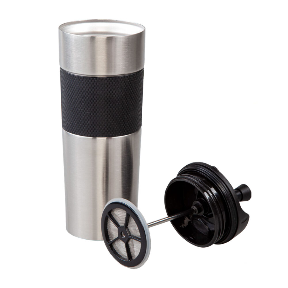 Cide Gümüş 500 ml French Press Termos - Gümüş - görsel 2