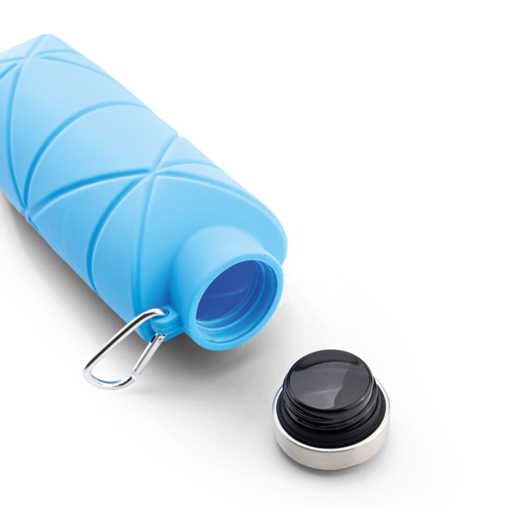 Aydeniz Mavi 700 ml Katlanabilir Silikon Matara - Mavi - görsel 4