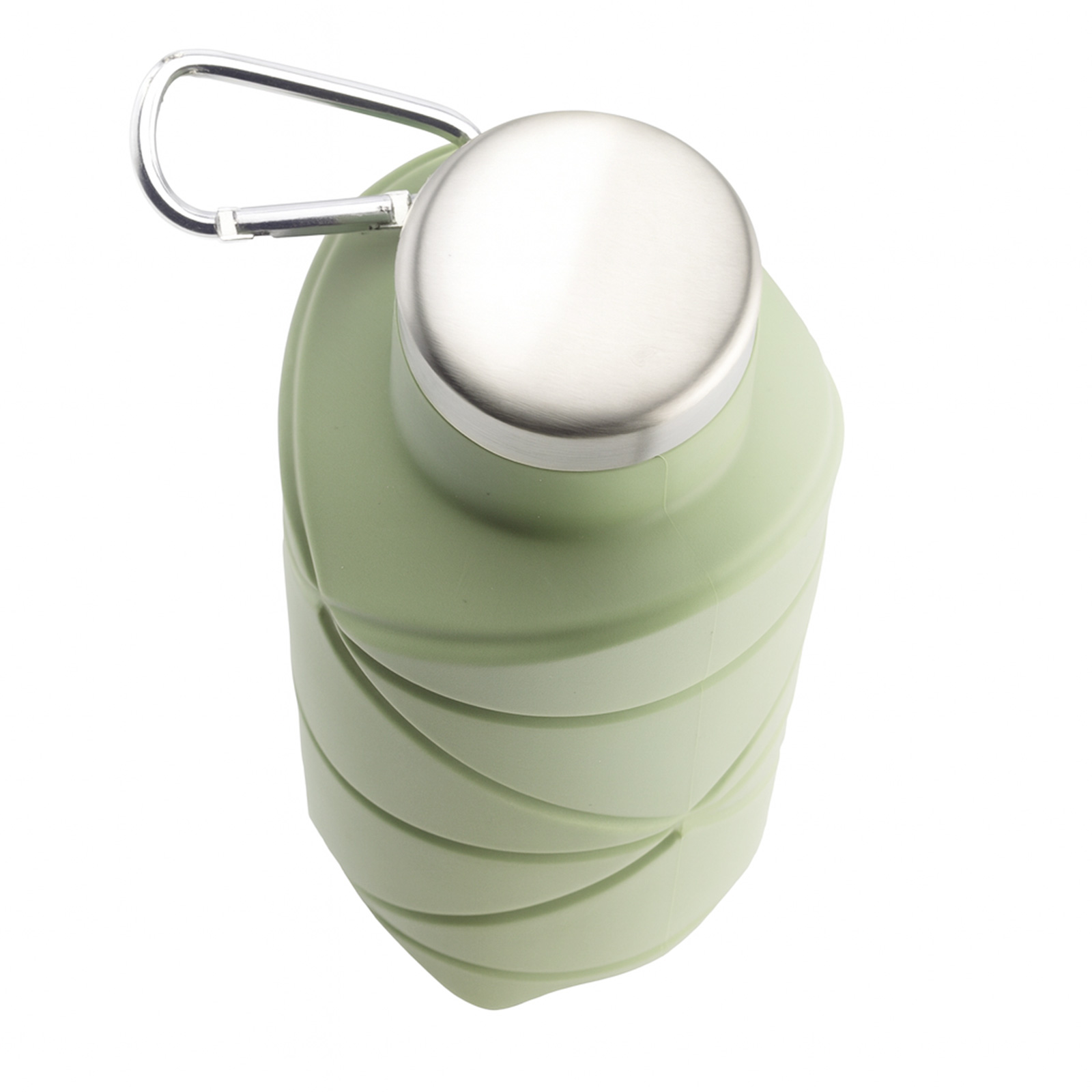 Aydeniz Yeşil 700 ml Katlanabilir Silikon Matara - Yeşil - görsel 3