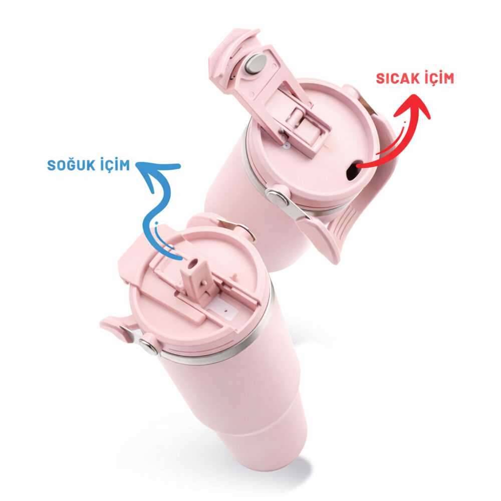 İnebolu Pembe 1200 ml Termos - Pembe - görsel 4