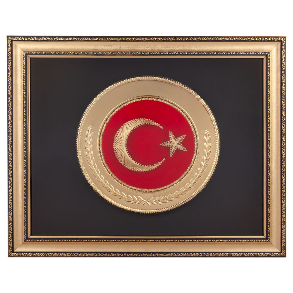 Alpagut Altın Ayyıldız Arma Tablo - Altın logolu promosyon