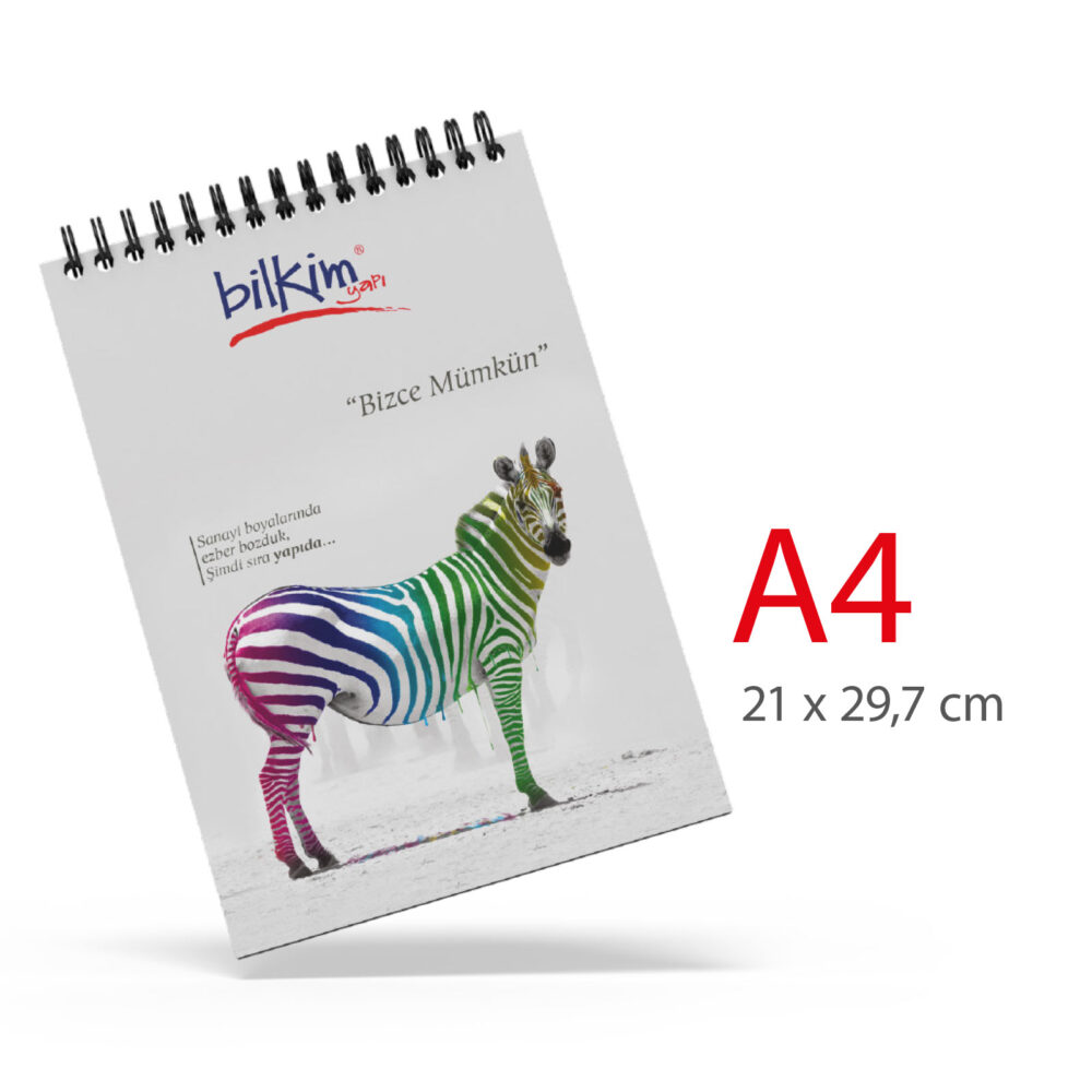 Ala-51 A4 Karton Kapaklı Spiralli Bloknot logolu promosyon