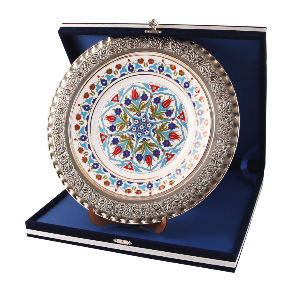 Gpt-01 Gümüş İşlemeli Plaket Tabak - Gümüş logolu promosyon