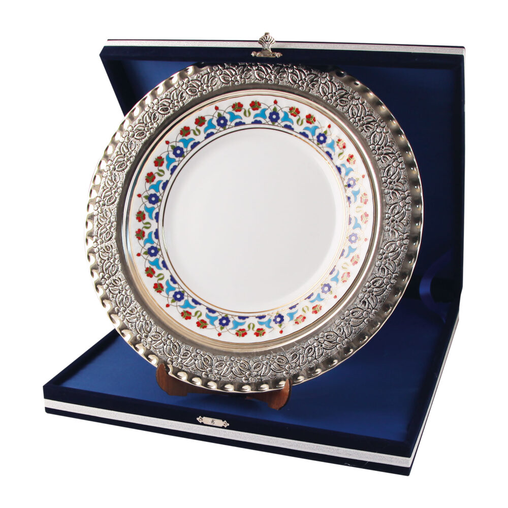 Gpt-02 Gümüş İşlemeli Plaket Tabak - Gümüş logolu promosyon